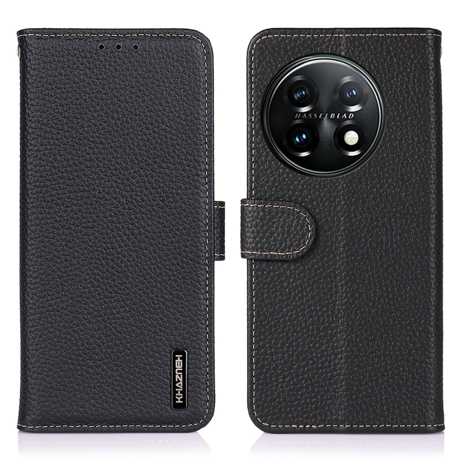 KHAZNEH For OnePlus 11 5G Genuine Leather Flip Phone Wallet Cover Litchi Texture Stand Anti-drop Phone Case KHAZNEH For OnePlus 11 5G Genuine Leather Flip Phone Wallet Cover Litchi Texture Stand Anti-drop Phone Case